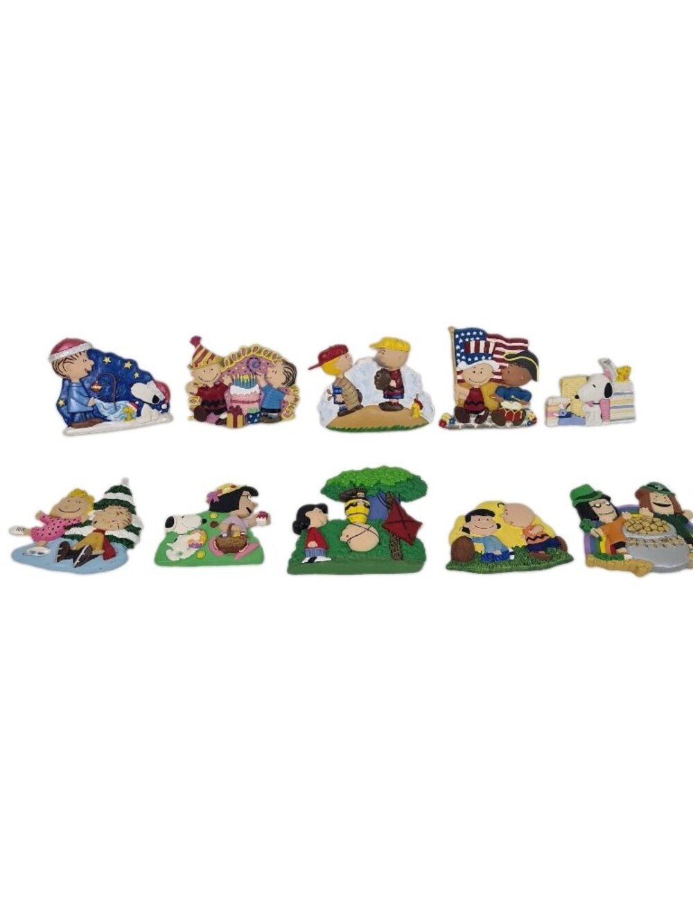 Set Of 10 Willabe & Ward Peanuts Magnet Collection Snoopy & Charlie Brown X4